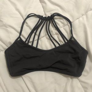 lululemon lighten up sports bra size 6 slate gray